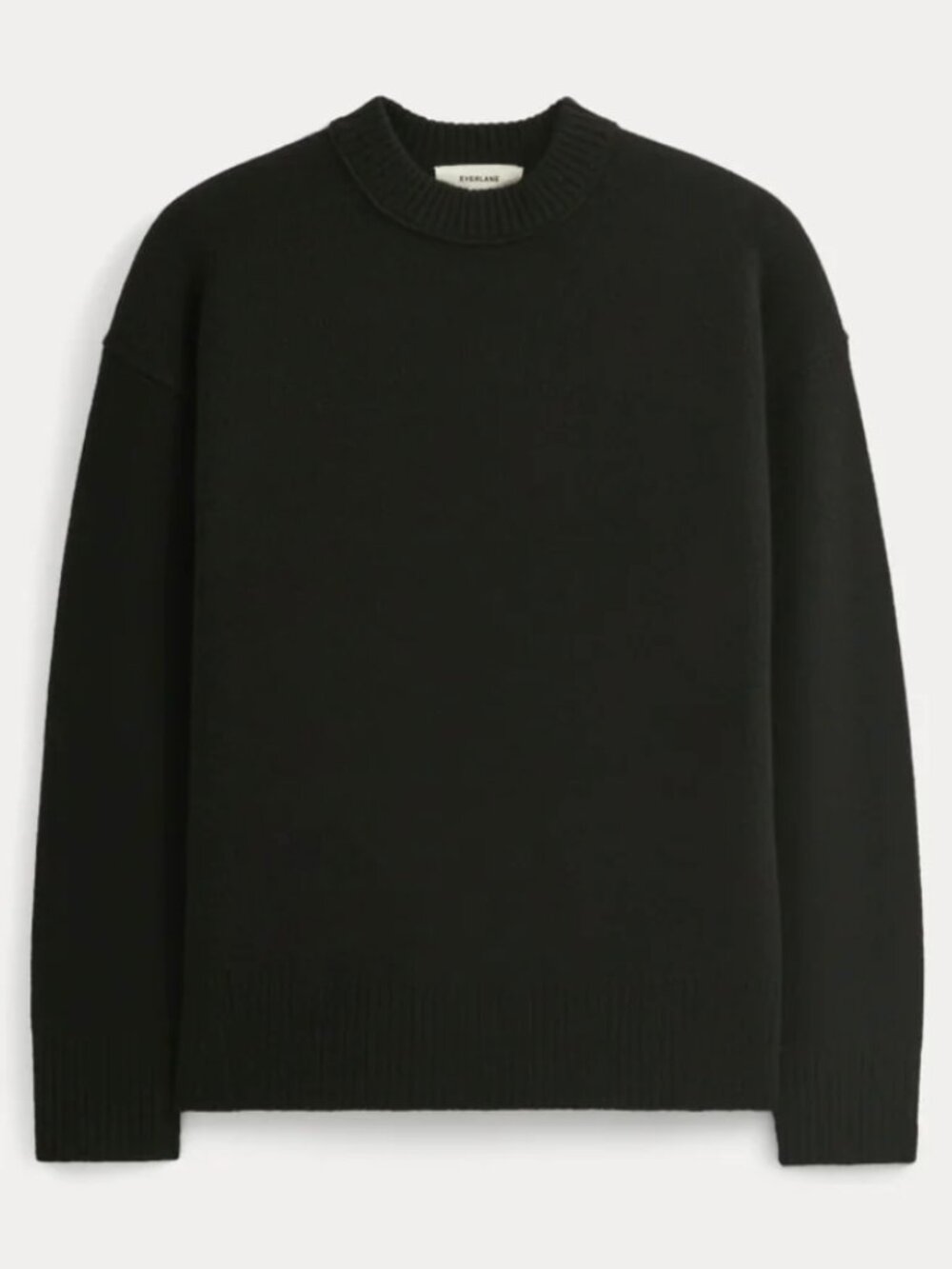 NWT Everlane Cashmere Boyfriend Sweater Black Women's Size Small